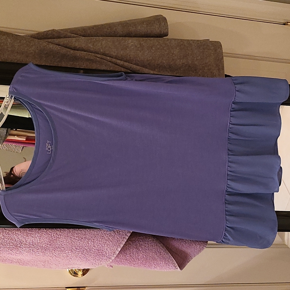 Loft Petite Large Tank with Ruffles